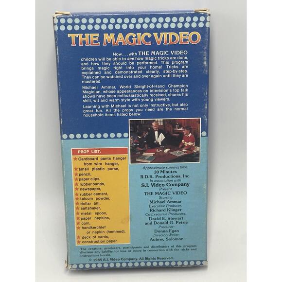 The Magic Video: Michael Ammar Intro into Magic, 1985 - VTG VHS Video Cassette - Picture 2 of 3